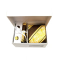 Gold  Brown Paisley Stripe Tie & Cufflinks Set